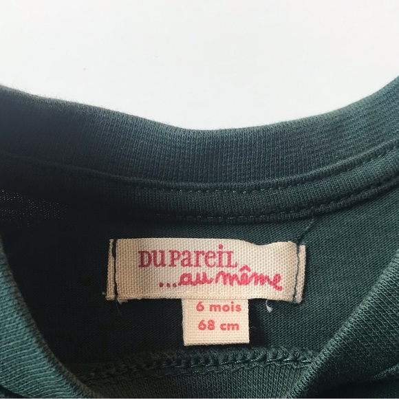 Du Pareil Au Même (DPAM) Green sequin T-shirt, size 6 months. - Picture 4 of 4